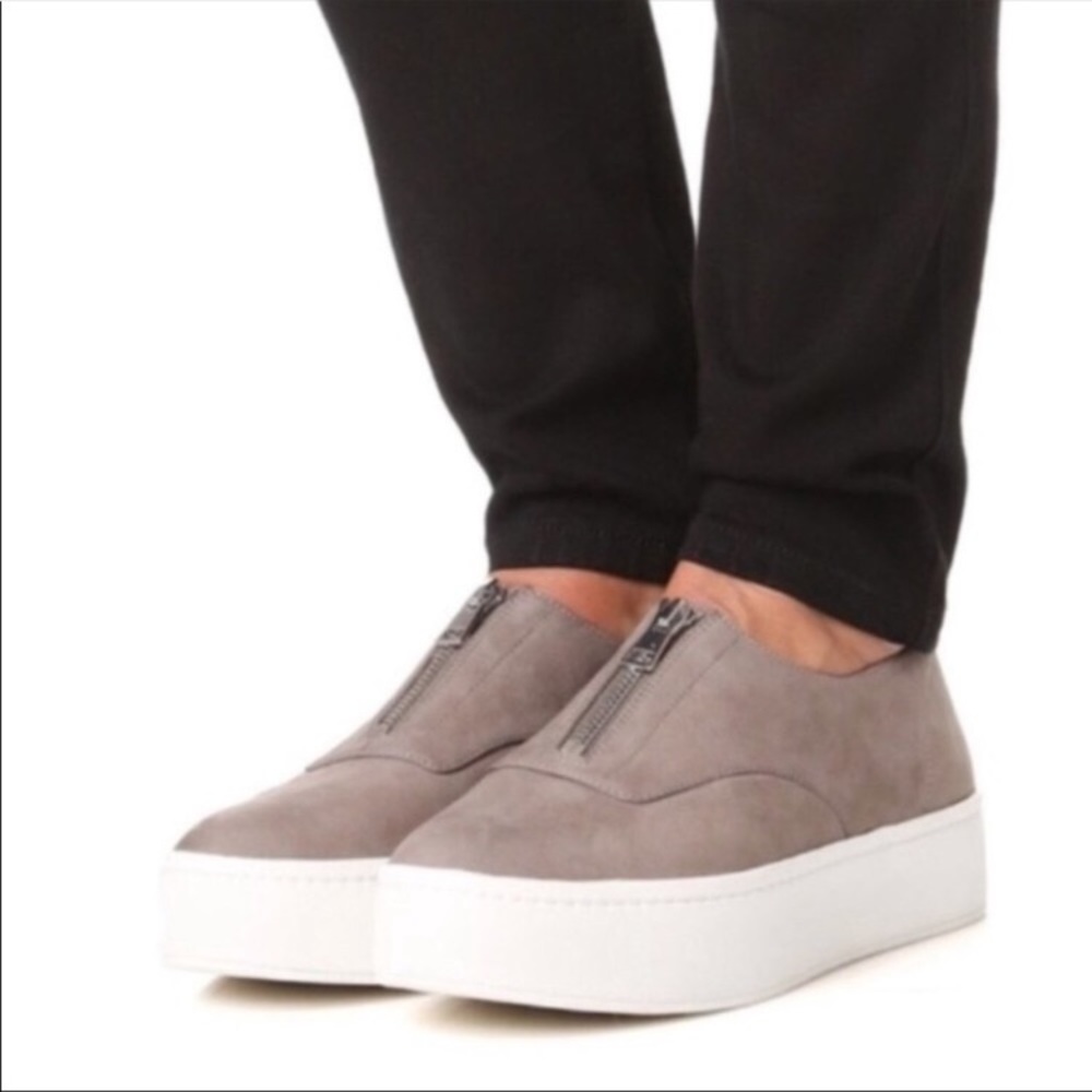 Vince Warner nubuck zip front sneakers